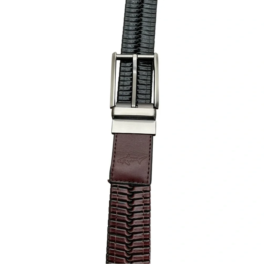 Greg Norman Collection Brown Braided Genuine Leather Belt Size‎ 33